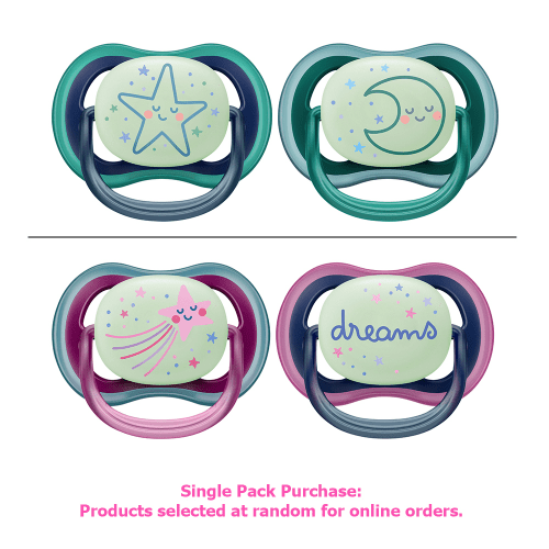 PHILIPS AVENT - Ultra Air Mixed Nighttime Glow Soother 6 - 18 Months | 2 Pack - Philips Avent - 1 - Baby & Kids - ThePharmacy
