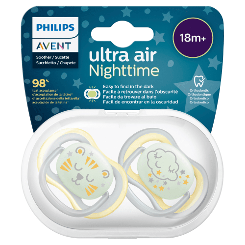 PHILIPS AVENT - Ultra Air Nighttime Soother | 2 Pack - 18 months+ - Philips Avent - 1 - Baby & Kids - ThePharmacy