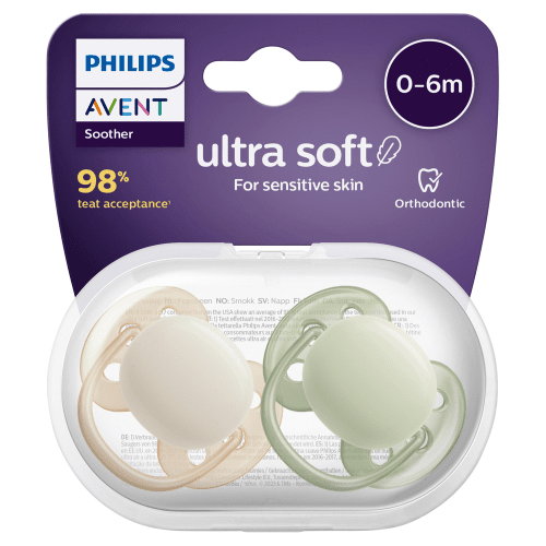 PHILIPS AVENT - Ultra Soft Mixed Soother 0 - 6 Months | 2 Pack - Plain - Philips Avent - 2 - Baby & Kids - ThePharmacy