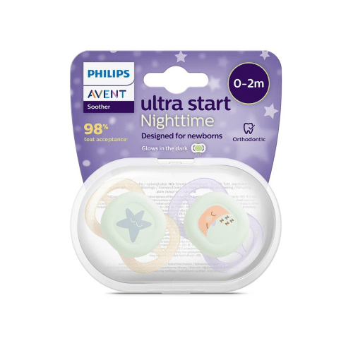 PHILIPS AVENT - Ultra Start Nighttime Glow Soother 0 - 2 Months | 2 Pack - Philips Avent - 1 - Baby & Kids - ThePharmacy