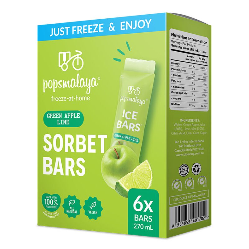POPS MALAYA - Freeze - at - Home Sorbet Bars 270ml (6x45ml) - 8 OPTIONS - POPS MALAYA - 6 - Diet & Fitness - ThePharmacy