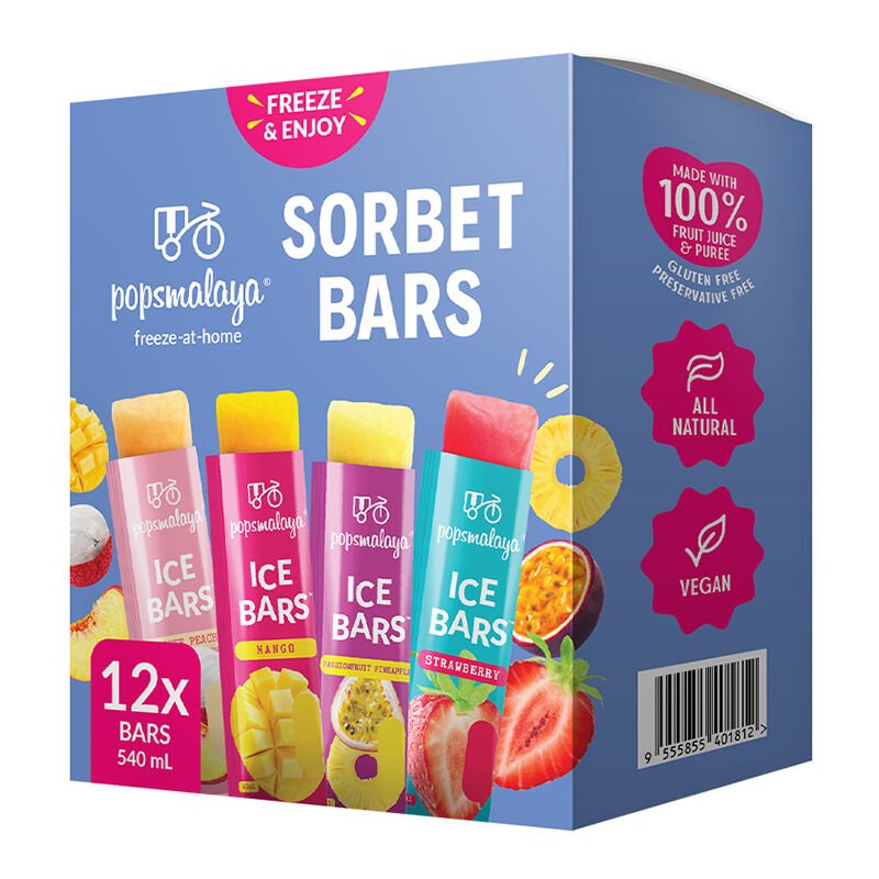 POPS MALAYA - Freeze - at - Home Sorbet Bars - Variety Pack 540ml (12x45ml) - POPS MALAYA - 1 - Diet & Fitness - ThePharmacy