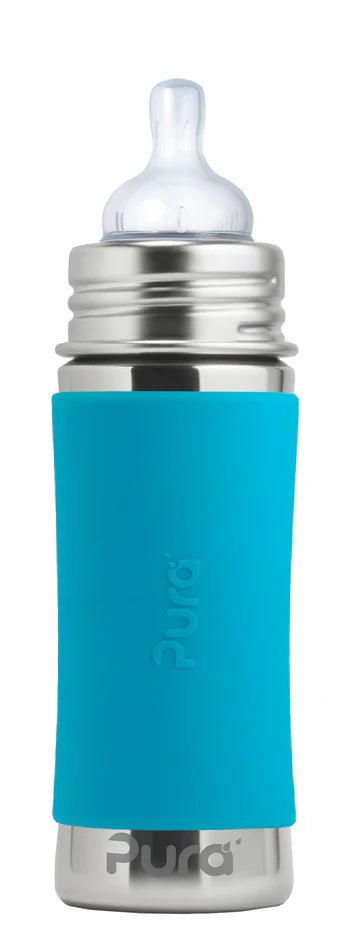 PURA KIKI - 325mL Infant Bottle - Stainless Steel with Sleeve - 3 COLOURS - Pura - 1 - Baby & Kids - ThePharmacy