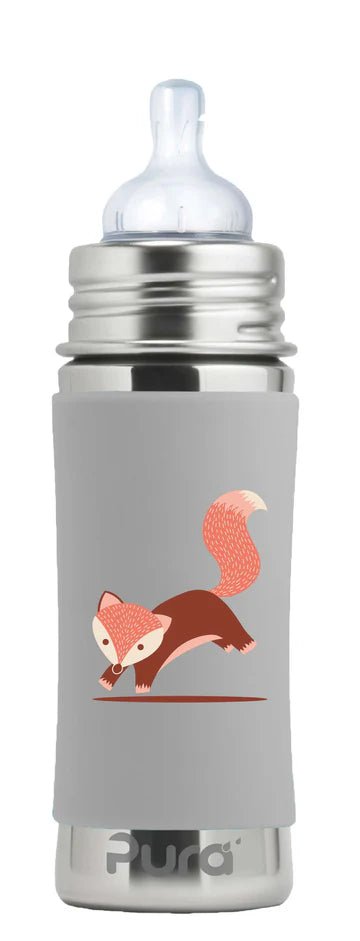 PURA KIKI - 325mL Infant Bottle - Stainless Steel with Sleeve - 3 COLOURS - Pura - 3 - Baby & Kids - ThePharmacy