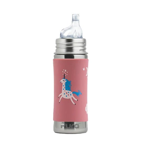 PURA KIKI - 325mL Sippy Bottle - Stainless Steel with Sleeve - 6 COLOURS - Pura - 11 - Baby & Kids - ThePharmacy