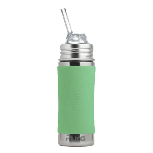 PURA KIKI - 325mL Straw Bottle - Stainless Steel with Sleeve - 7 COLOURS - Pura - 1 - Baby & Kids - ThePharmacy