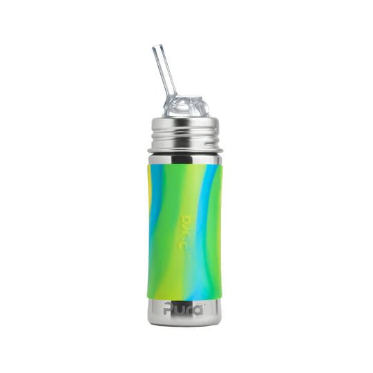 PURA KIKI - 325mL Straw Bottle - Stainless Steel with Sleeve - 7 COLOURS - Pura - 8 - Baby & Kids - ThePharmacy