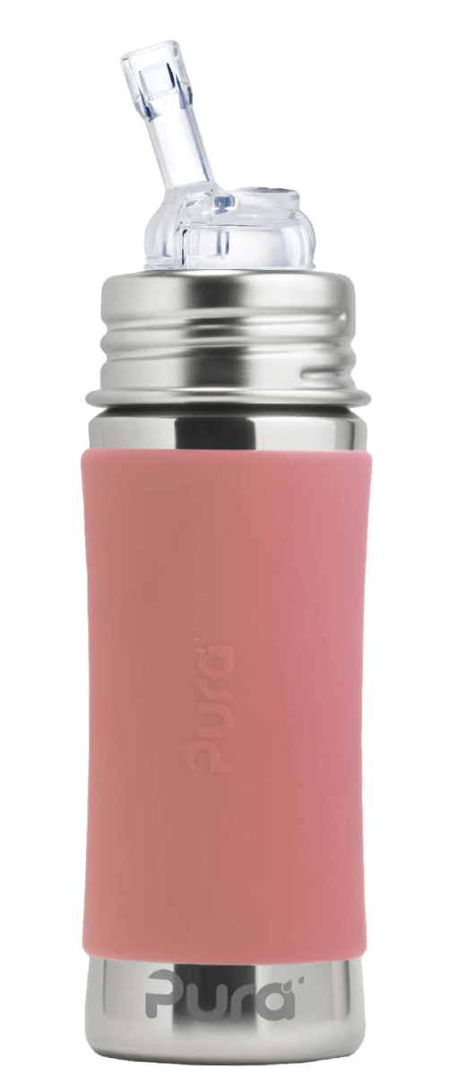 PURA KIKI - 325mL Straw Bottle - Stainless Steel with Sleeve - 7 COLOURS - Pura - 7 - Baby & Kids - ThePharmacy