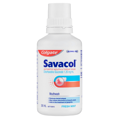 Savacol Antiseptic Mouth & Throat Rinse Fresh Mint 300mL - Colgate - 1 - Health - ThePharmacy