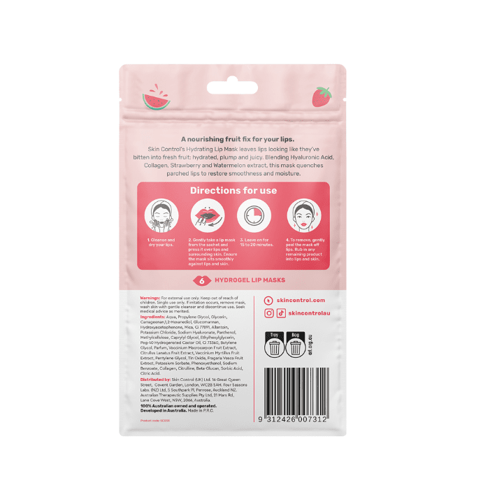 SKIN CONTROL Hydrating Lip Mask - Moisture Boosting 6 Pack