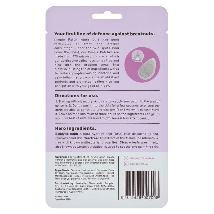 SKIN CONTROL Pimple Patch Micro Dart - 9 patches - Skin Control - 2 - Beauty & Essentials - ThePharmacy