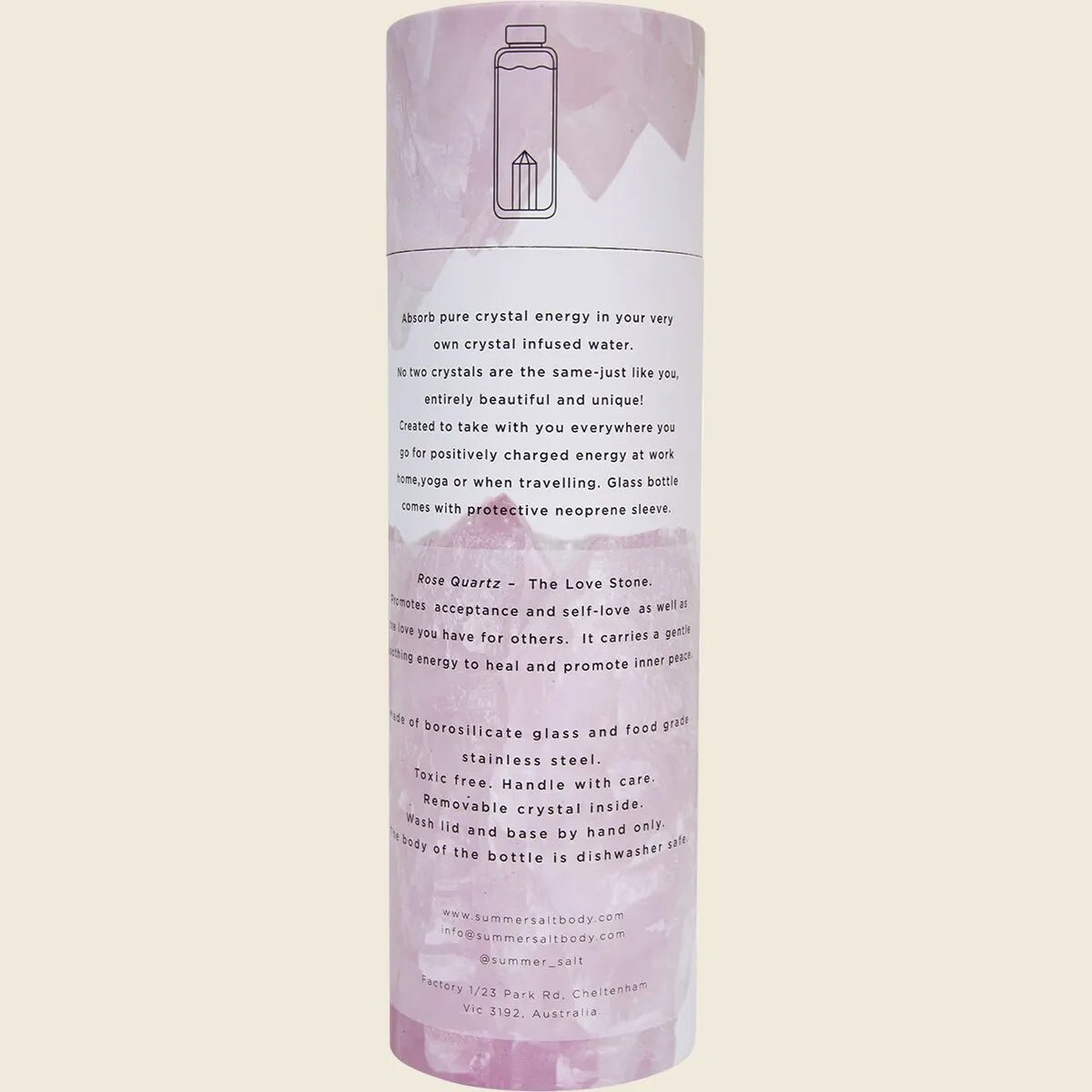 Summer Salt Body Crystal Infused Glass Water Bottle 550ml - Summer Salt Body - 6 - Health - ThePharmacy