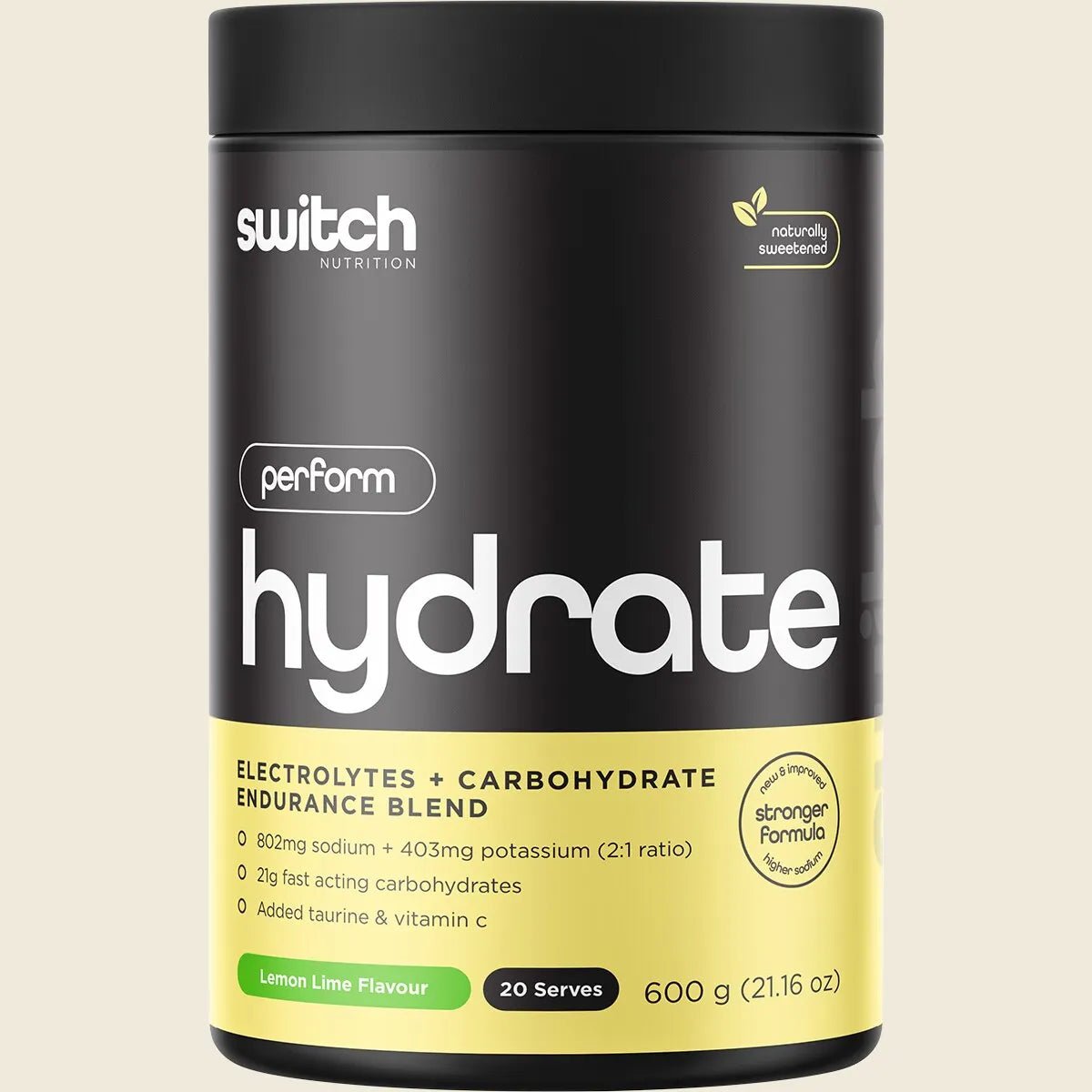 Switch Nutrition Hydrate Perform Electrolytes & Carbs 600g Tub - Switch - 1 - Health - ThePharmacy