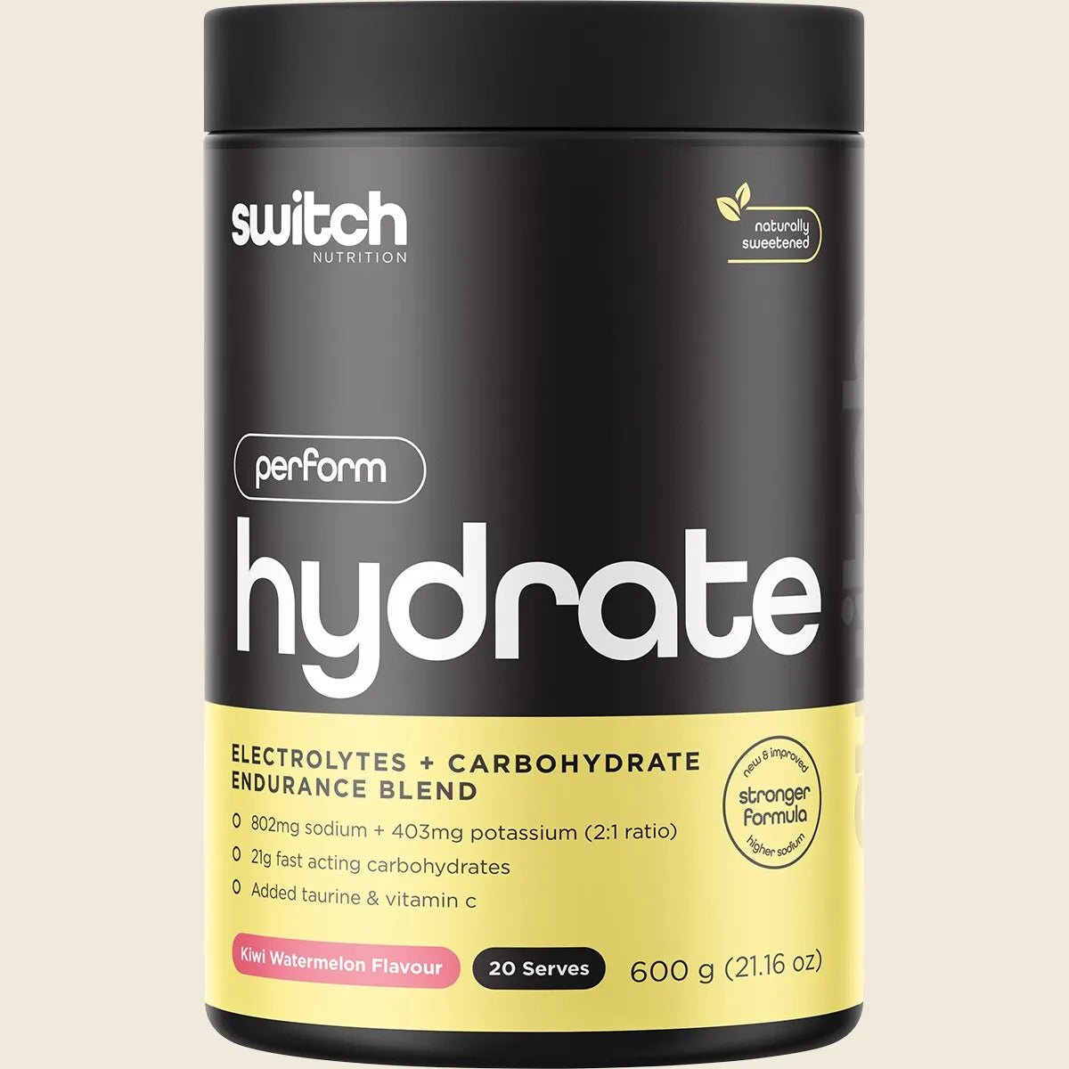 Switch Nutrition Hydrate Perform Electrolytes & Carbs 600g Tub - Switch - 2 - Health - ThePharmacy