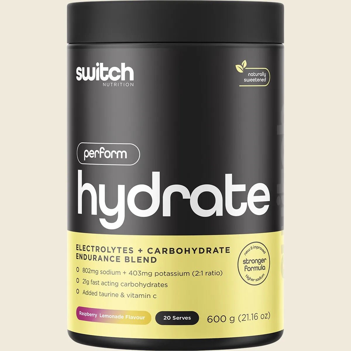 Switch Nutrition Hydrate Perform Electrolytes & Carbs 600g Tub - Switch - 3 - Health - ThePharmacy