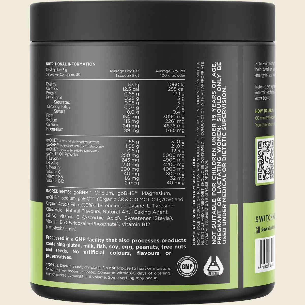 Switch Nutrition Keto BHB Ketogenic Performance Fuel 150 g - Switch - 4 - Health - ThePharmacy