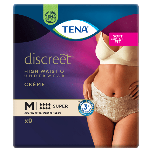 TENA - Discreet High Waist Underwear | Super Crème | Twin Pack - 2 SIZES - TENA - 1 - Health - ThePharmacy