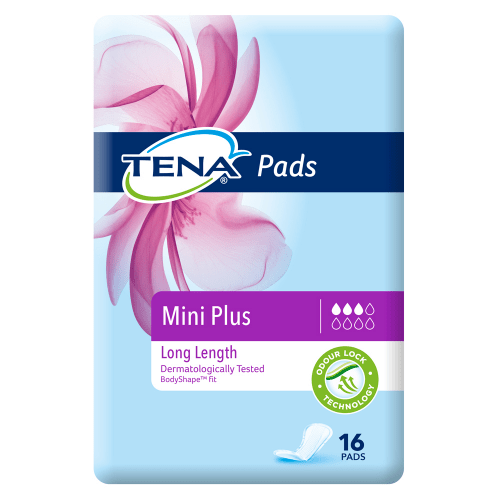 TENA - Mini Plus Pads | 16 Pack x 6 (96 Pads) - Long - TENA - 1 - Health - ThePharmacy