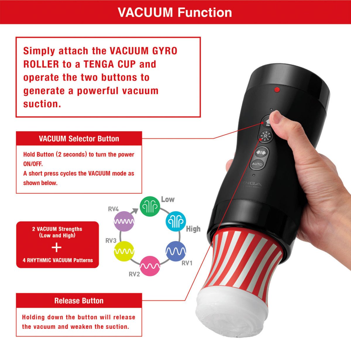 Tenga Vacuum Gyro Roller Set - Tenga - 2 - Sexual Health - ThePharmacy
