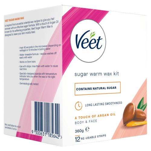 Veet - Sugar Warm Wax Hair Removal Kit With Argan Oil - 360g - Veet - 1 - Beauty & Essentials - ThePharmacy