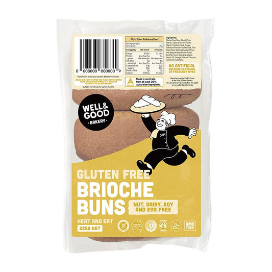 WELL & GOOD - Gluten Free Brioche Buns 225g | 8 Pack - WELL & GOOD - 1 - Diet & Fitness - ThePharmacy