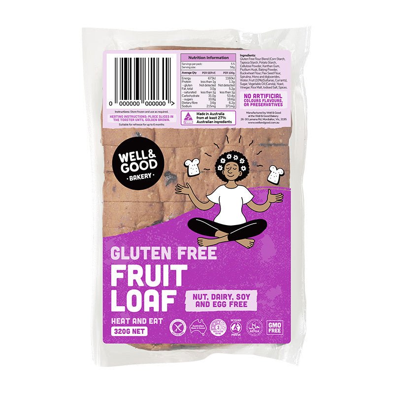 WELL & GOOD - Gluten Free Fruit Loaf 320g | 8 Pack - WELL & GOOD - 1 - Diet & Fitness - ThePharmacy