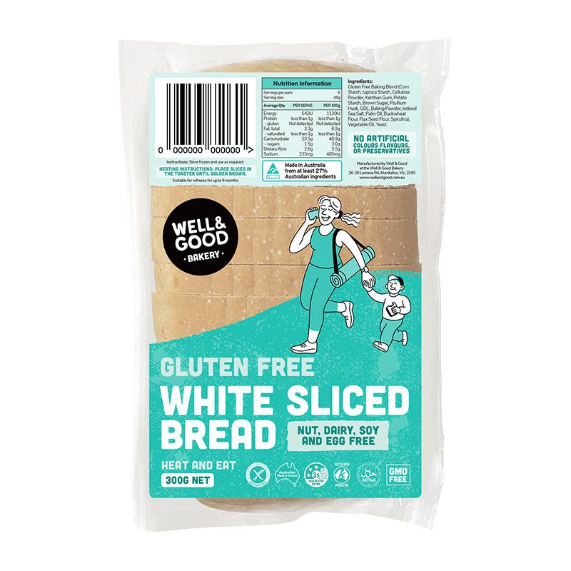 WELL & GOOD - Gluten Free Sliced White Bread 300g | 8 Pack - WELL & GOOD - 1 - Diet & Fitness - ThePharmacy
