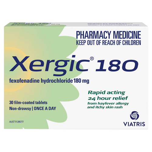 XERGIC - Hayfever, Allergy & Rash 180mg Tablets - 3 OPTIONS - VIATRIS - 2 - Health - ThePharmacy