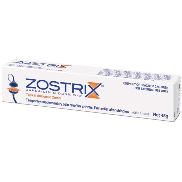 ZOSTRIX Capsaicin 0.025% w/w 45g - ZOSTRIX - 1 - Health - ThePharmacy