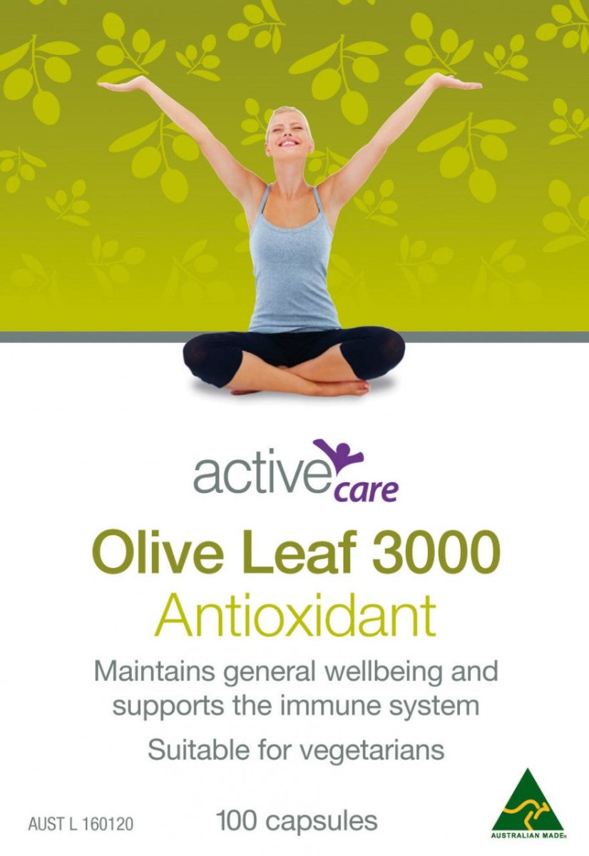 Active Care Olive Leaf 3000 100 Capsules - ThePharmacy