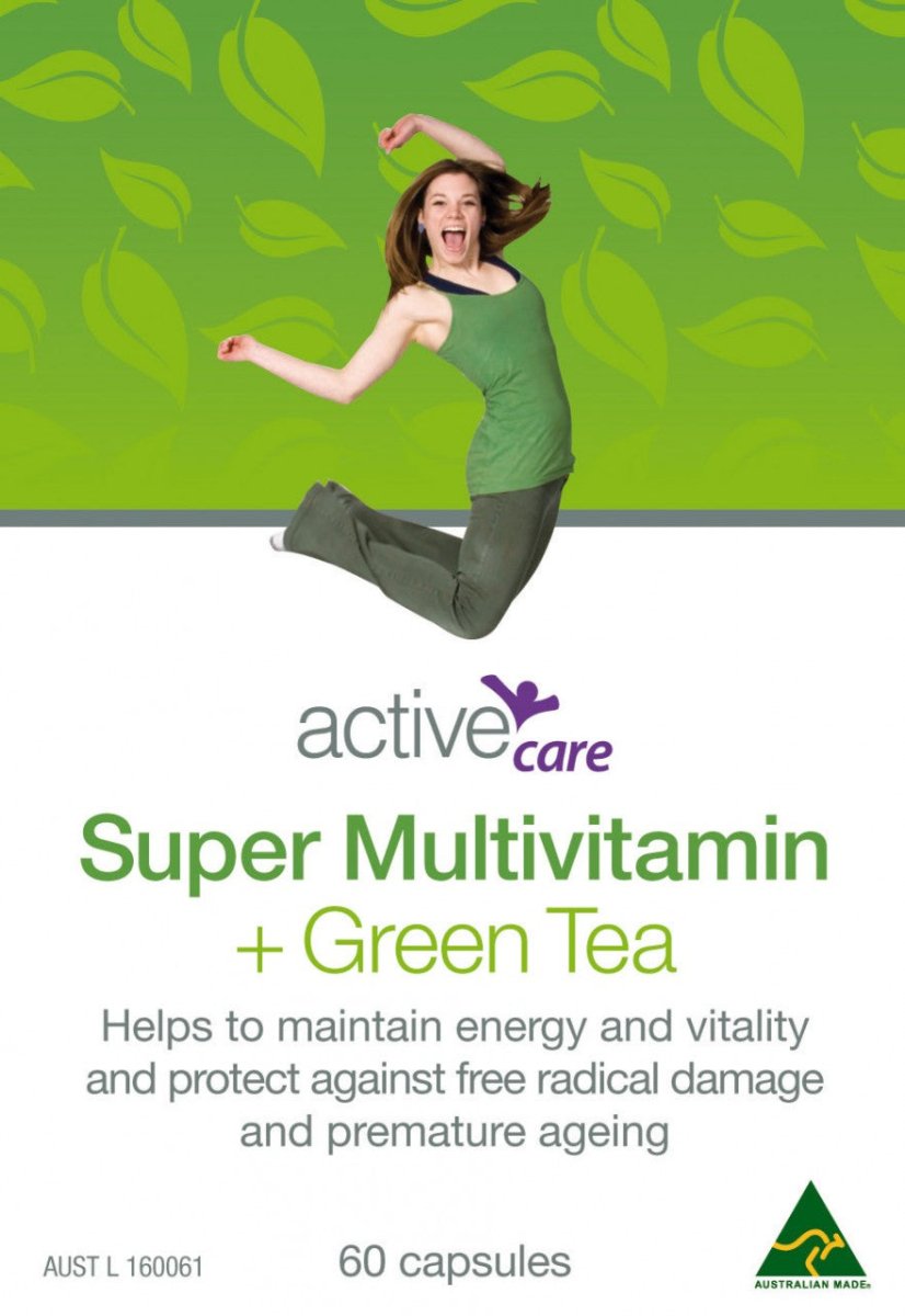 Active Care Super Multi + Green Tea 60 Capsules - Active Care - 1 - Vitamins - ThePharmacy