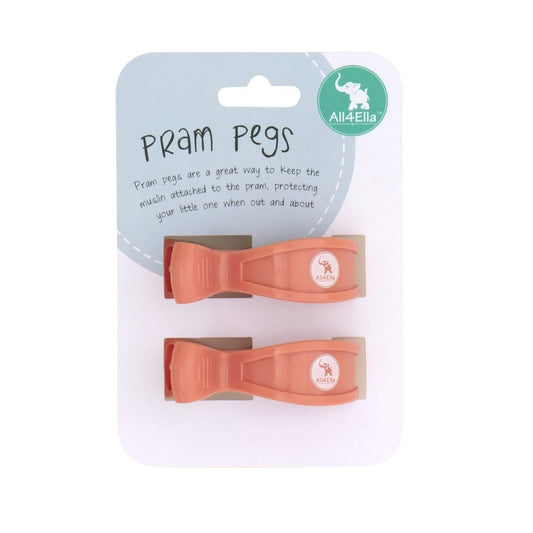 All4Ella Pram Pegs 2 Pack - Coral - All4Ella - 1 - Baby & Kids - ThePharmacy