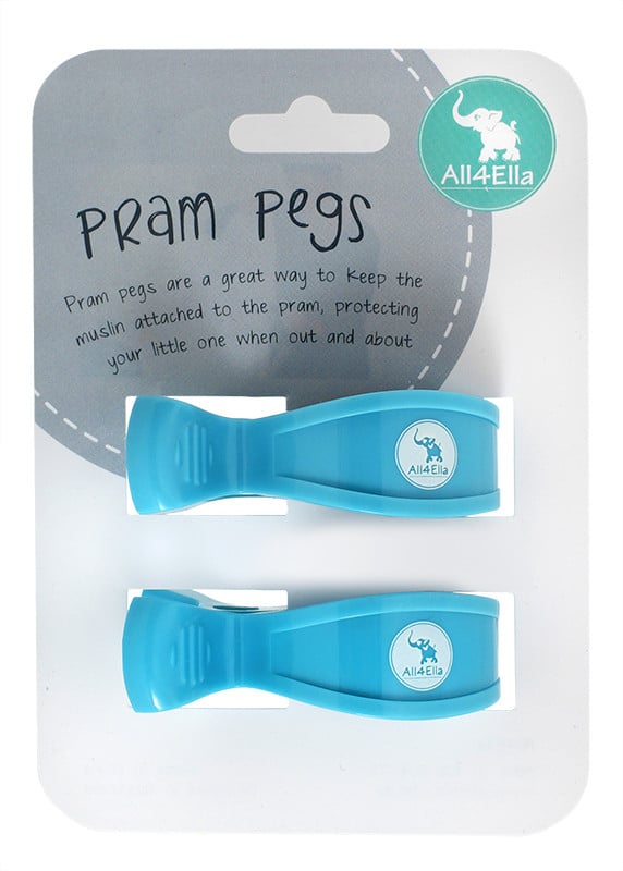 All4Ella Pram Pegs 2 Pack - Pastel Blue - All4Ella - 1 - Baby & Kids - ThePharmacy