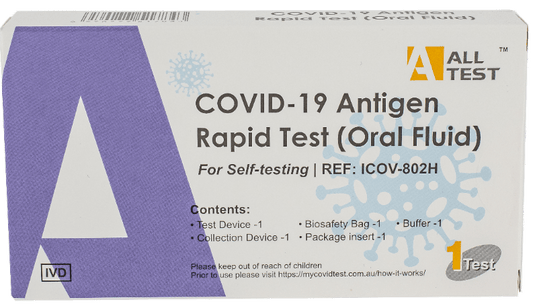 AllTest COVID - 19 Oral (Saliva) Rapid Antigen Home Test Kit - 1 Kit - AllTest - 1 - Health - ThePharmacy