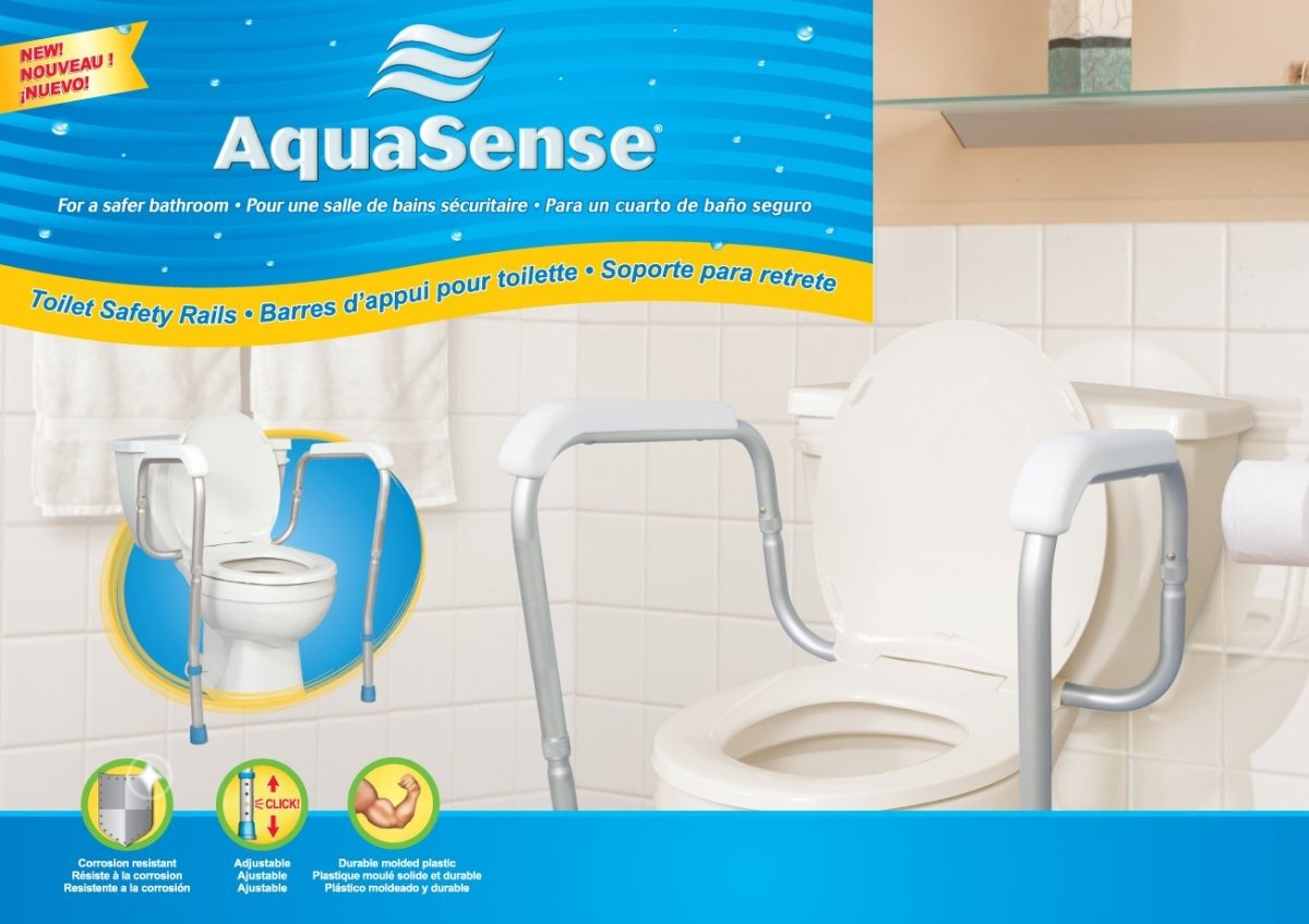 Aquasense Adjustable Toilet Safety Rails - Aquasense - 2 - Health - ThePharmacy