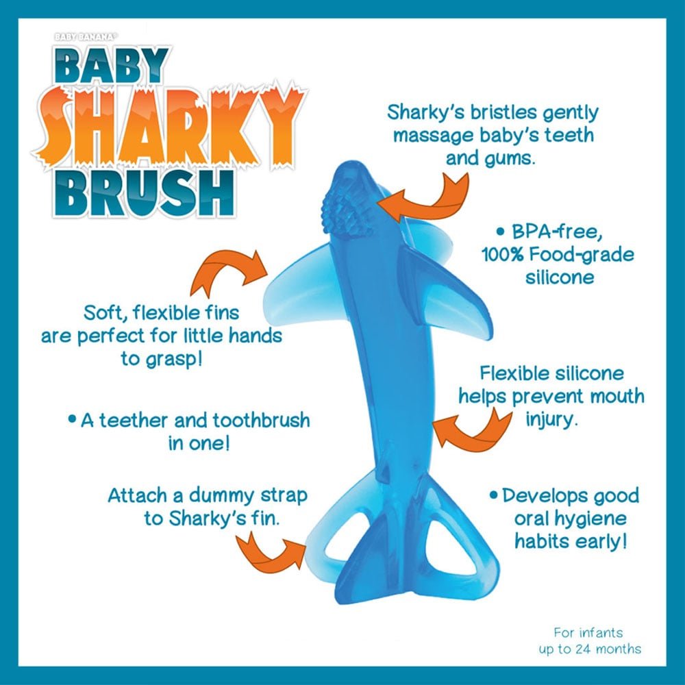 Baby Banana Baby Sharky Brush - Baby Tooth Land - 3 - Baby & Kids - ThePharmacy