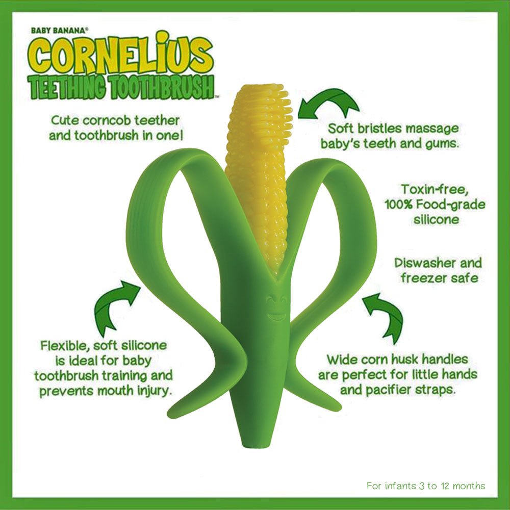 Baby Banana Cornelius Teething Toothbrush - Baby Tooth Land - 3 - Health - ThePharmacy