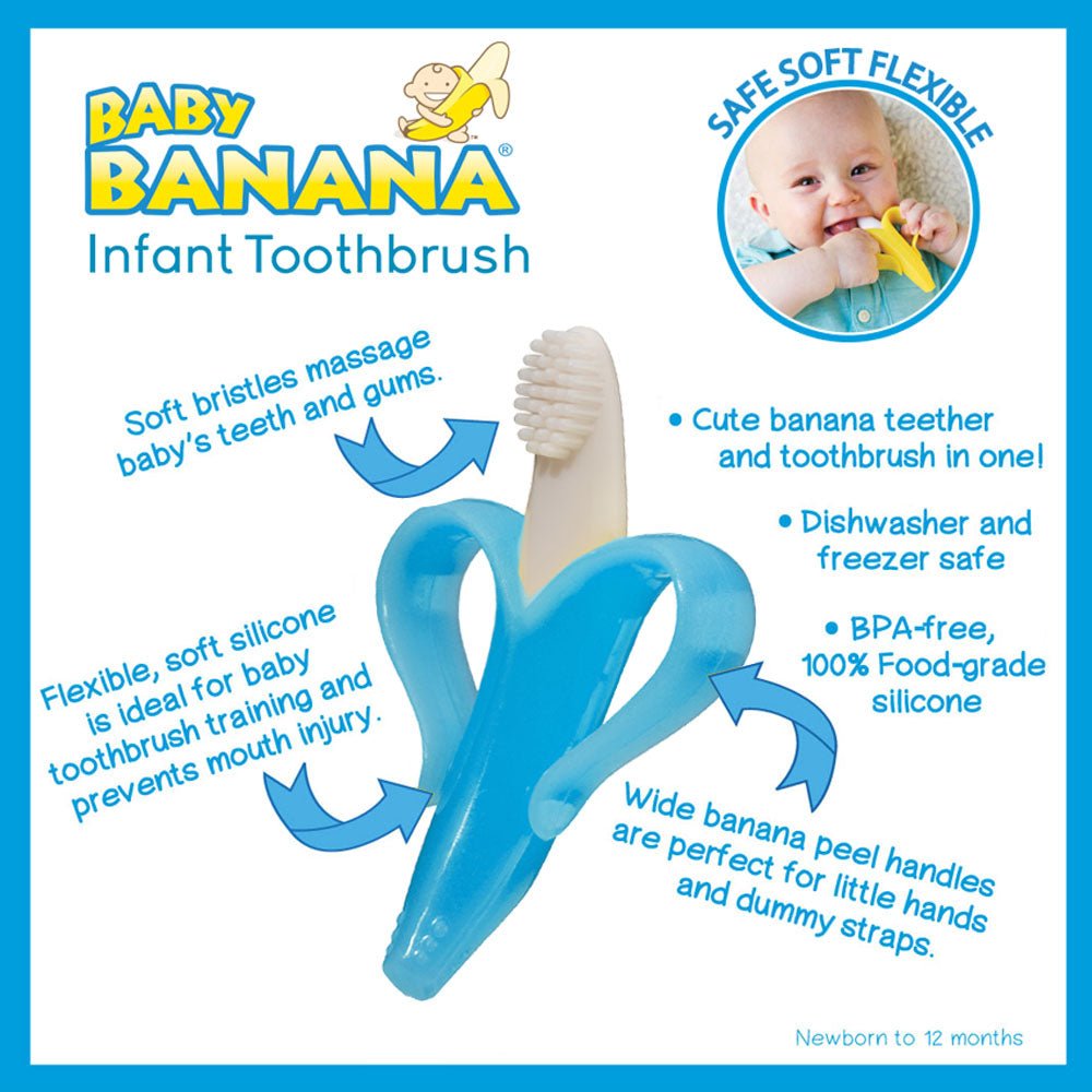 Baby Banana Infant & Toddler Toothbrush in One - Blue - Baby Tooth Land - 3 - Baby & Kids - ThePharmacy
