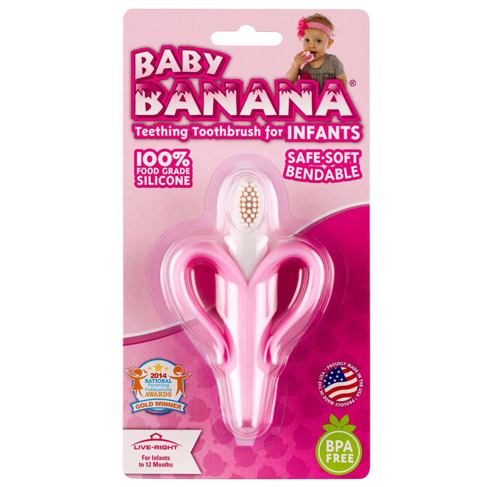 Baby Banana Infant & Toddler Toothbrush in One - Pink - Baby Tooth Land - 2 - Baby & Kids - ThePharmacy