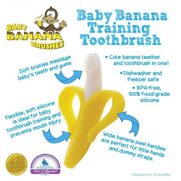 Baby Banana Infant & Toddler Toothbrush in One - ThePharmacy