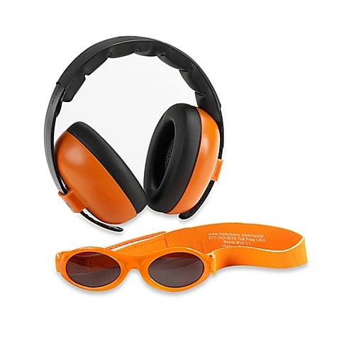 Baby Banz Baby Earmuff and Sunglasses Combination Pack - Orange - Baby Banz - 1 - Baby & Kids - ThePharmacy