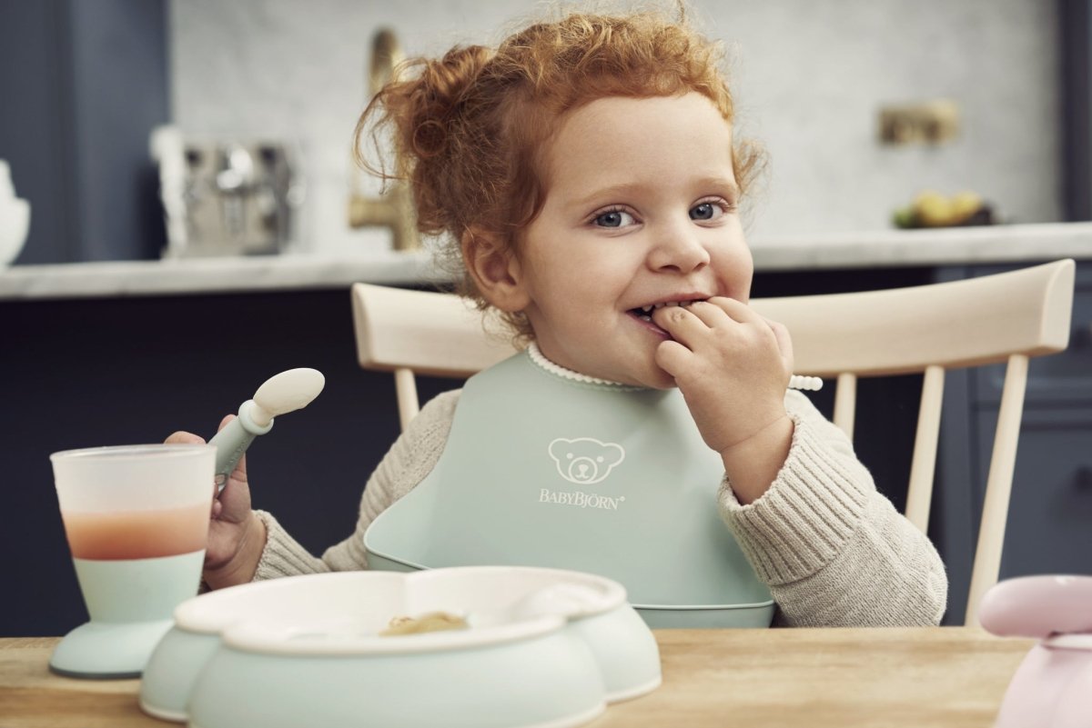 BabyBjorn Baby Plate, Spoon and Fork Set - Powder Green (2 pack) - BabyBjorn - 3 - Baby & Kids - ThePharmacy