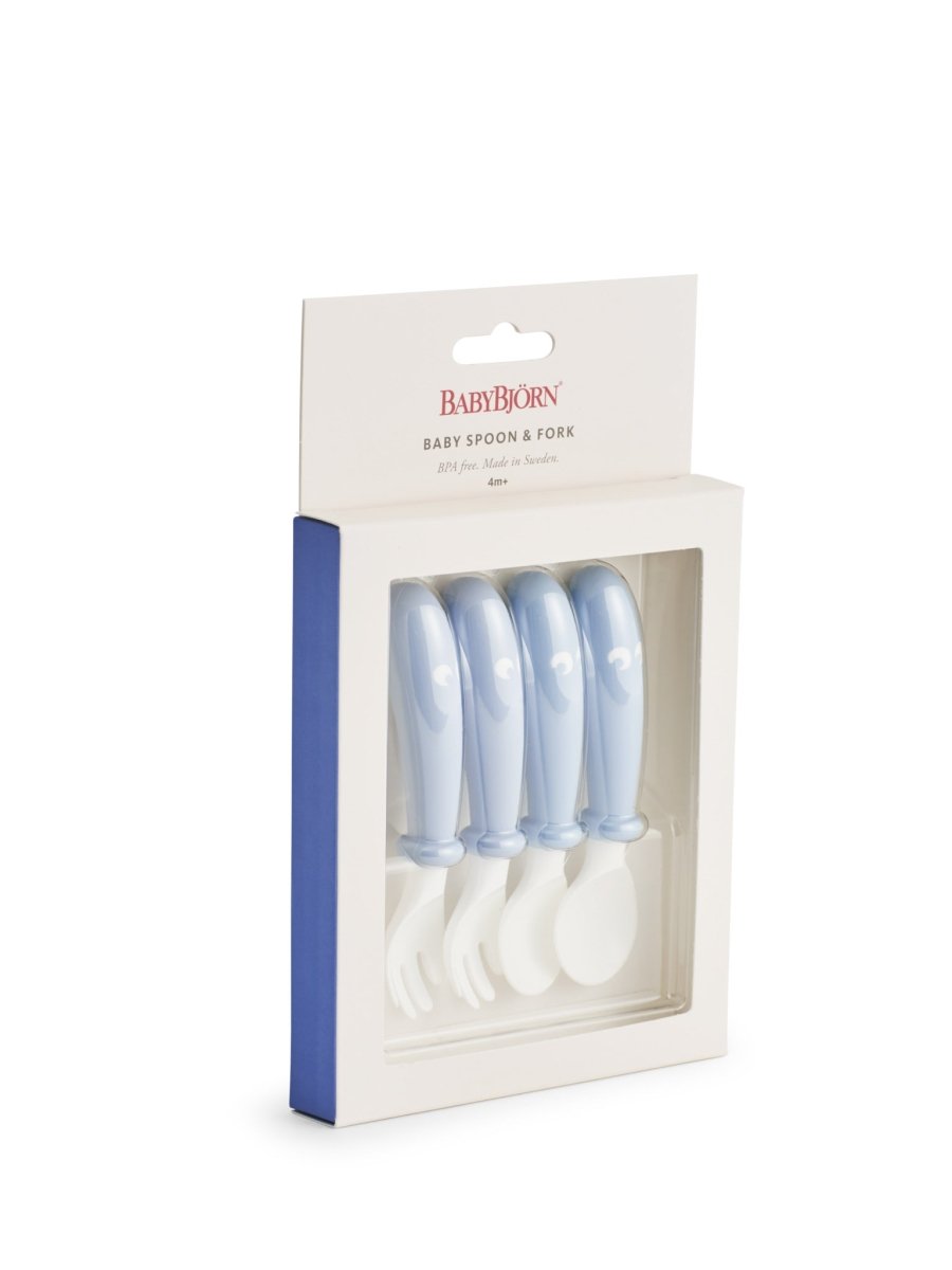BabyBjorn Baby Spoon and Fork Set - Powder Blue (4 pack) - BabyBjorn - 2 - Baby & Kids - ThePharmacy