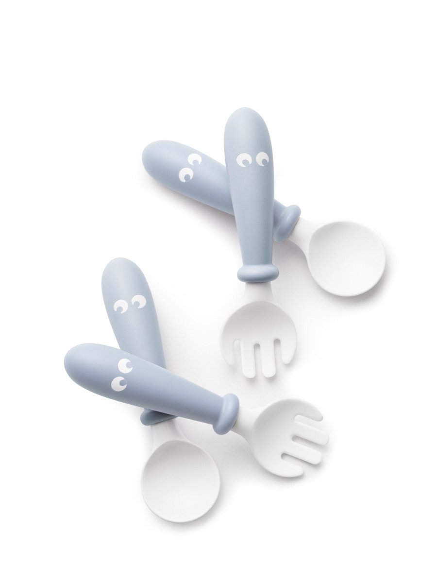 BabyBjorn Baby Spoon and Fork Set - Powder Blue (4 pack) - BabyBjorn - 1 - Baby & Kids - ThePharmacy