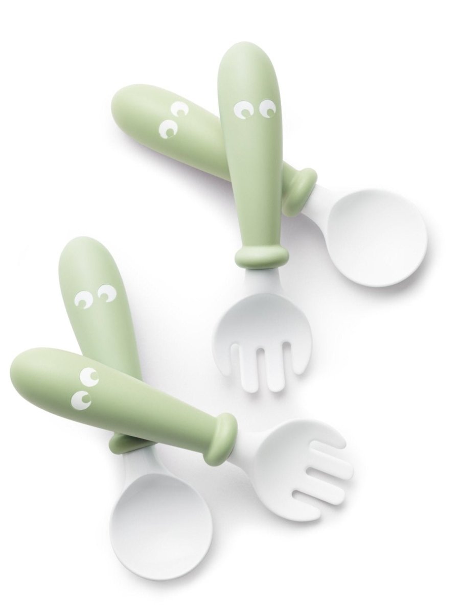 BabyBjorn Baby Spoon and Fork Set - Powder Green (4 pack) - BabyBjorn - 1 - Baby & Kids - ThePharmacy