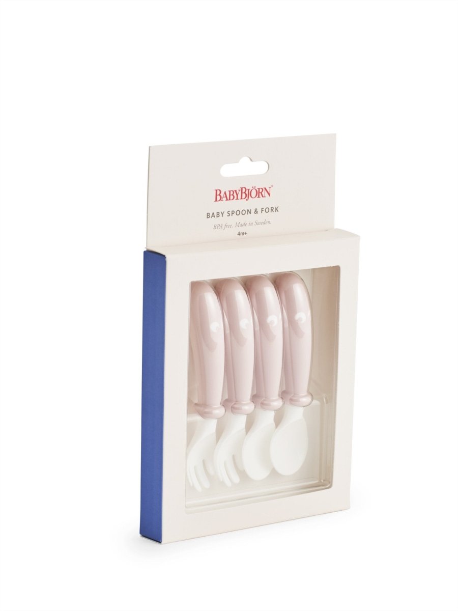 BabyBjorn Baby Spoon and Fork Set - Powder Pink (4 pack) - BabyBjorn - 2 - Baby & Kids - ThePharmacy