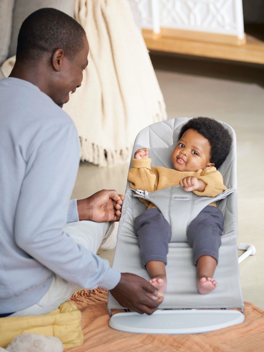 BabyBjorn Bouncer Bliss - Cotton Petal Quilt - Light Grey - BabyBjorn - 2 - Baby & Kids - ThePharmacy
