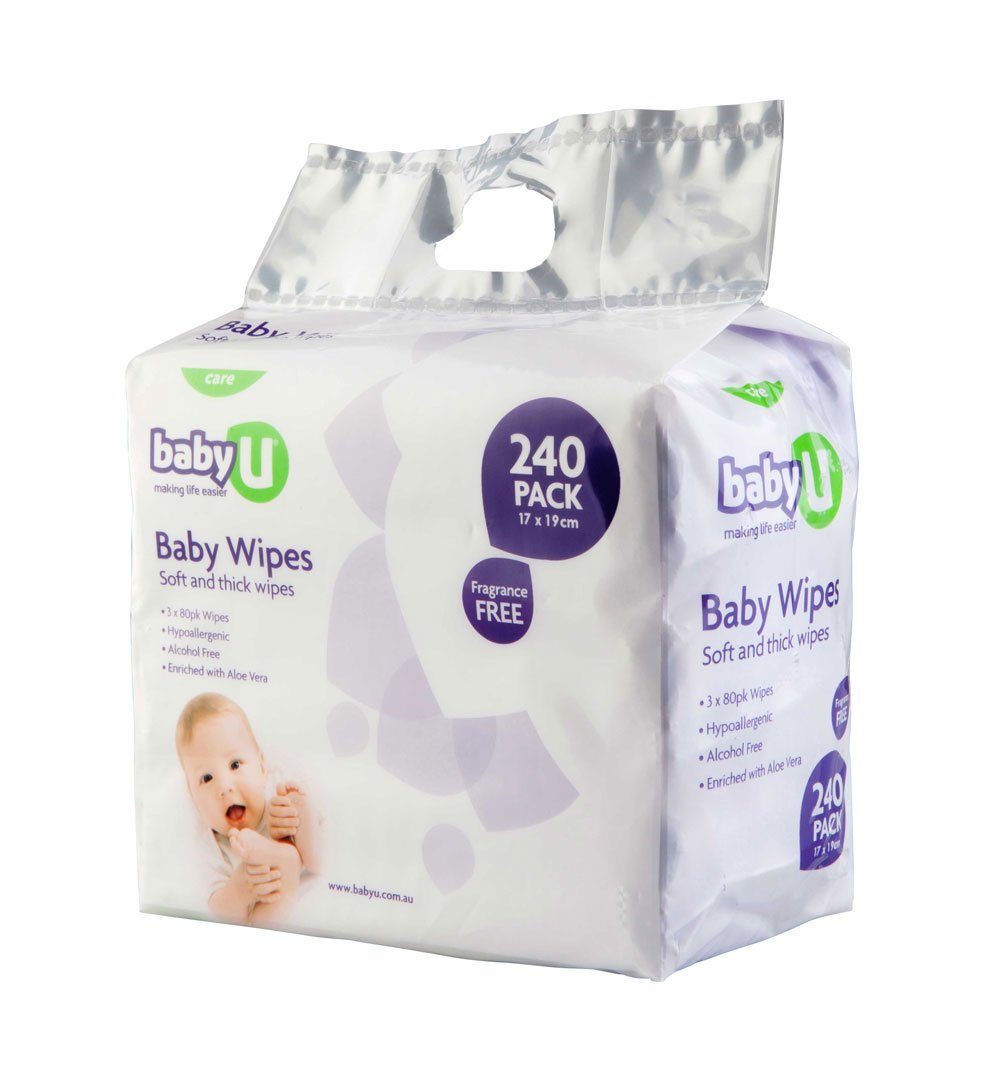 BabyU Baby Fragrance Free Wipes 240pk - Baby U - 2 - Baby & Kids - ThePharmacy