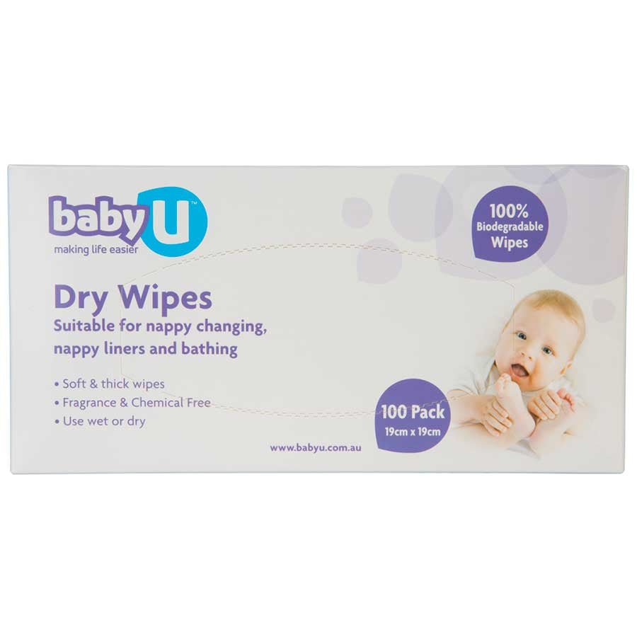 BabyU Dry Wipes 100pk - Baby U - 1 - Baby & Kids - ThePharmacy