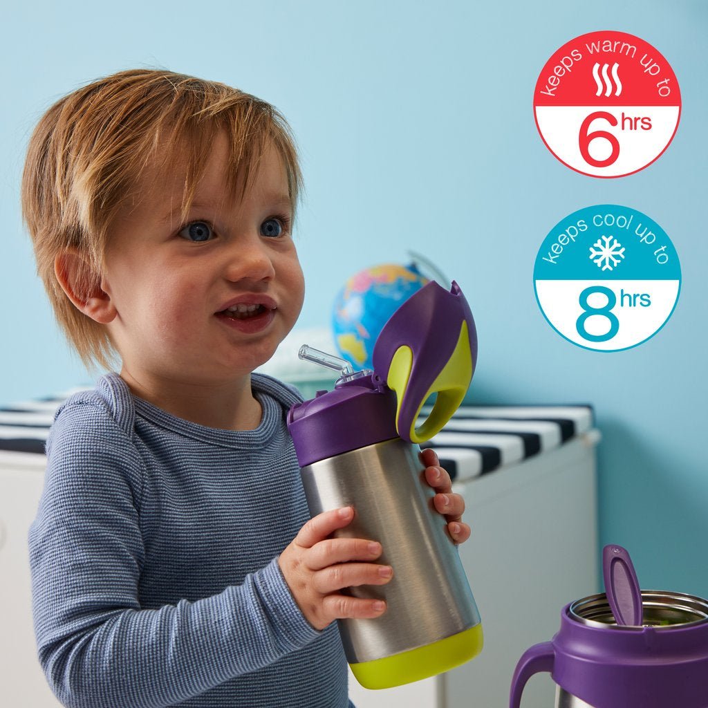 b.box Insulated Straw Drink Bottle - Blue Slate - B.Box - 3 - Baby & Kids - ThePharmacy